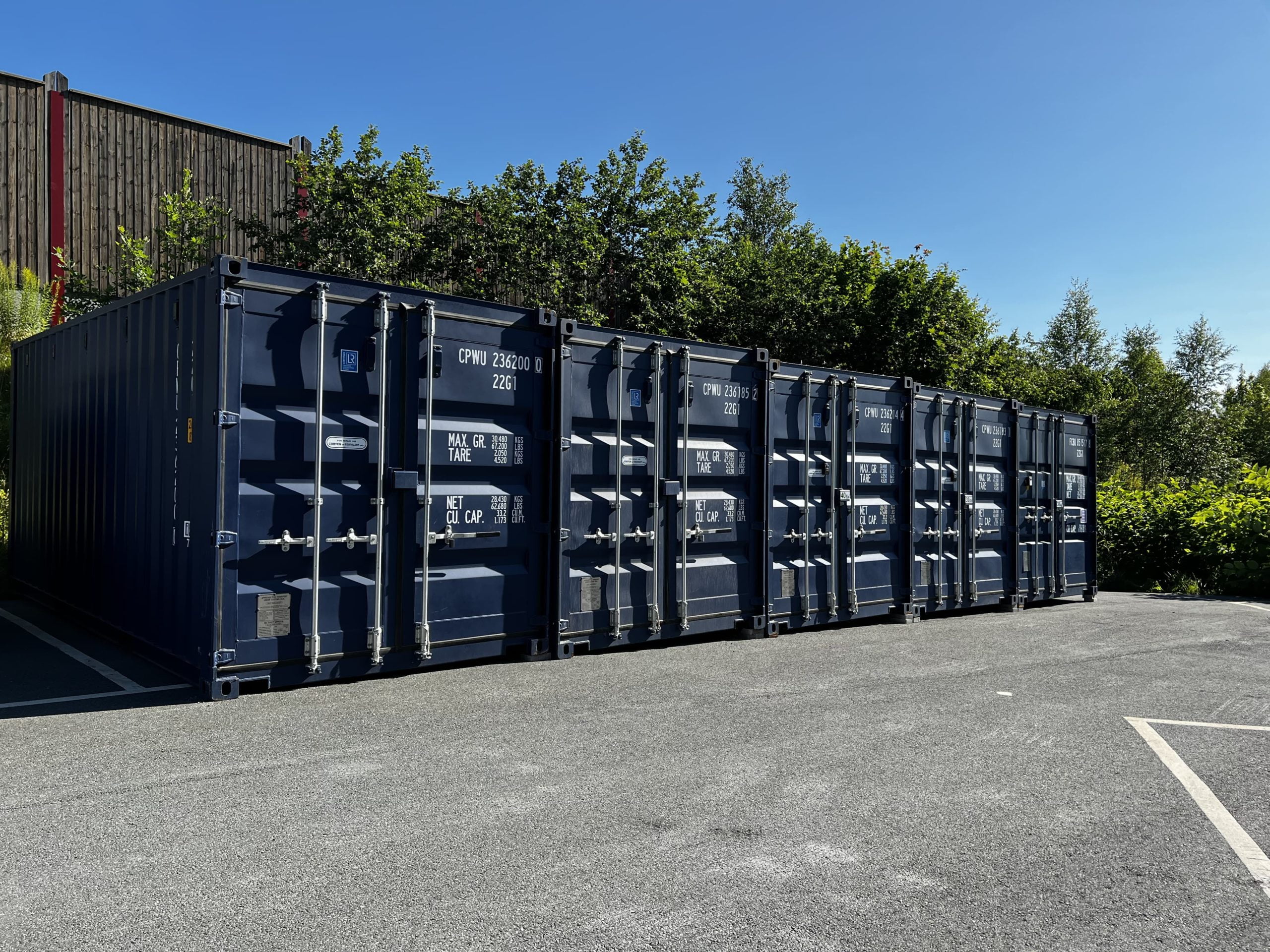 Drive-in lagercontainer på Drengsrud – 123 Minilager