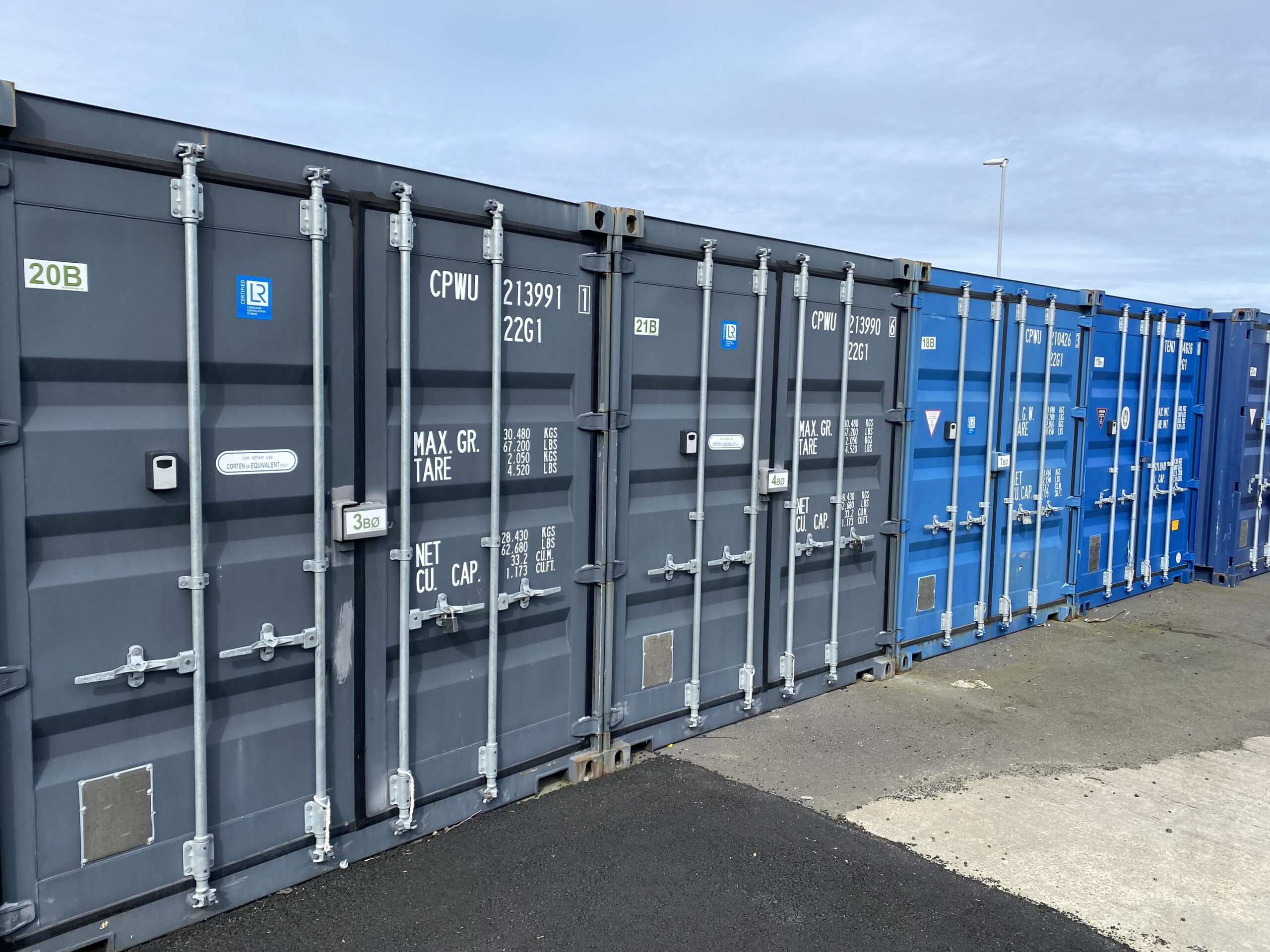 Drive-in lagercontainer på Stein Gård – 123 Minilager